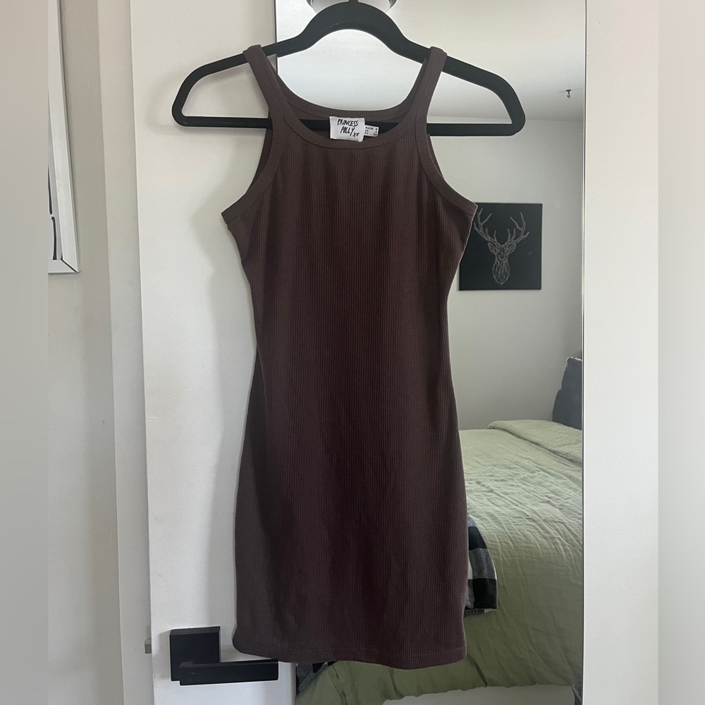 Princess Polly Classic Tank Mini Dress Brown Size 4